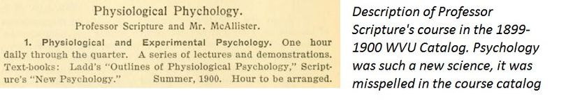 Professor Scripture's summer course description 1900
